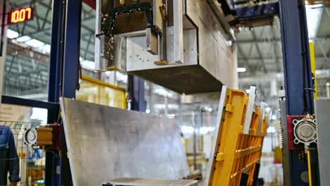 industrial building interior. view of equipment of factory buildings