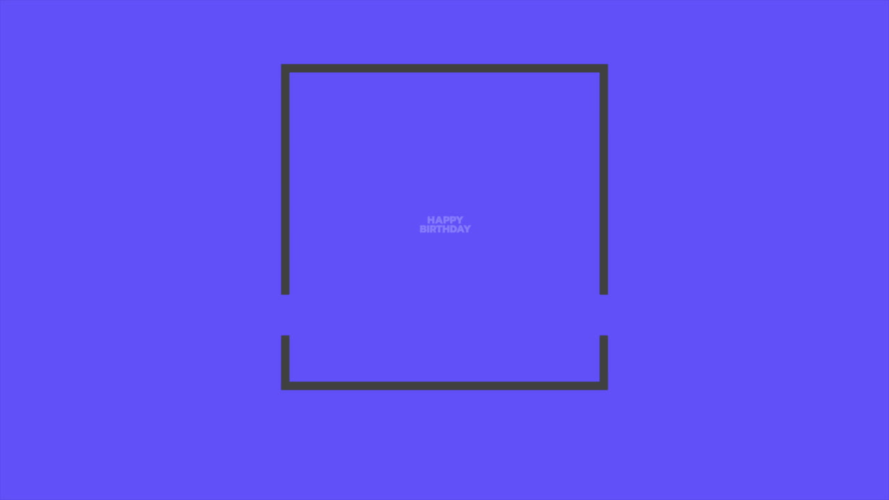 보라색 패턴에 검은 선으로 생일 축하합니다