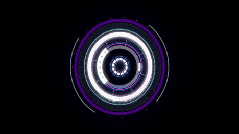 animación del escaneo del alcance sobre un fondo negro