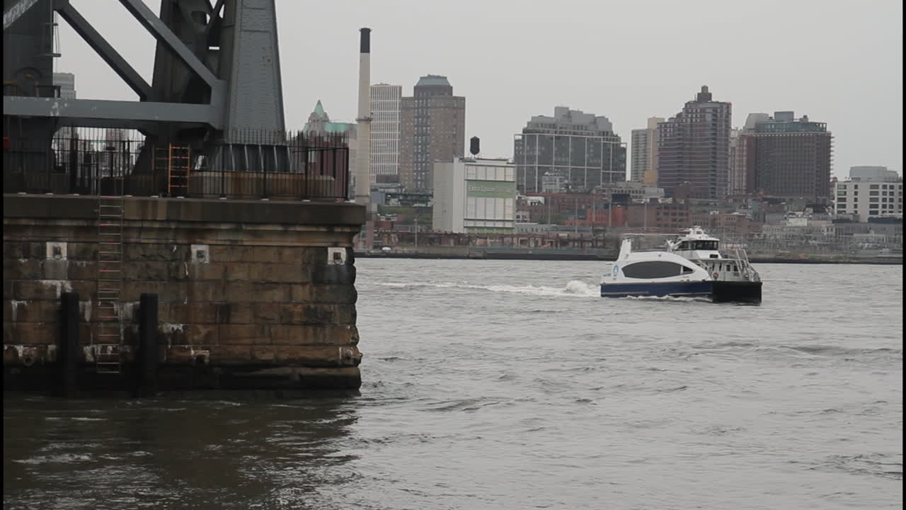 Ferry on the River in New York City
