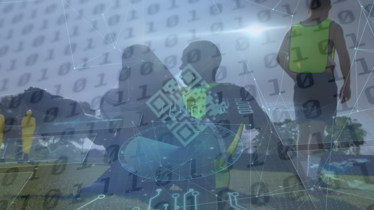 다양한 남성 축구 선수에 대한 데이터 처리 및 qr 코드의 애니메이션