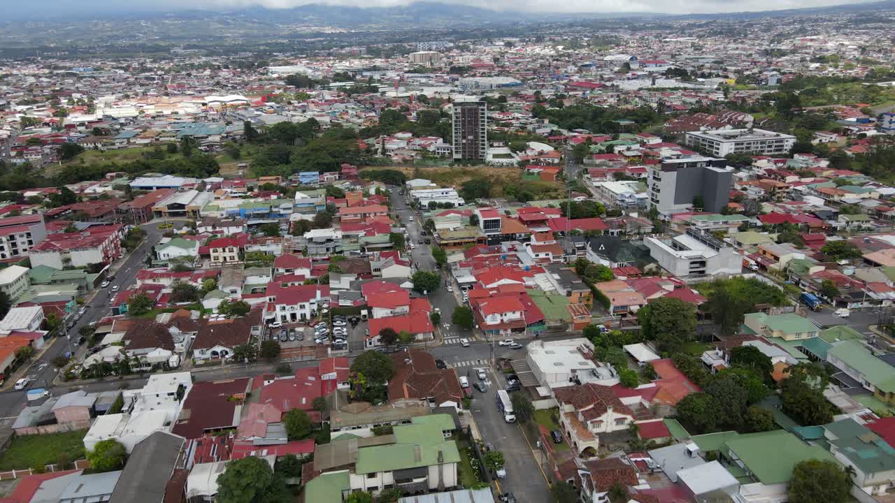 barrio escalante san jose costa rica capital areal drone shot