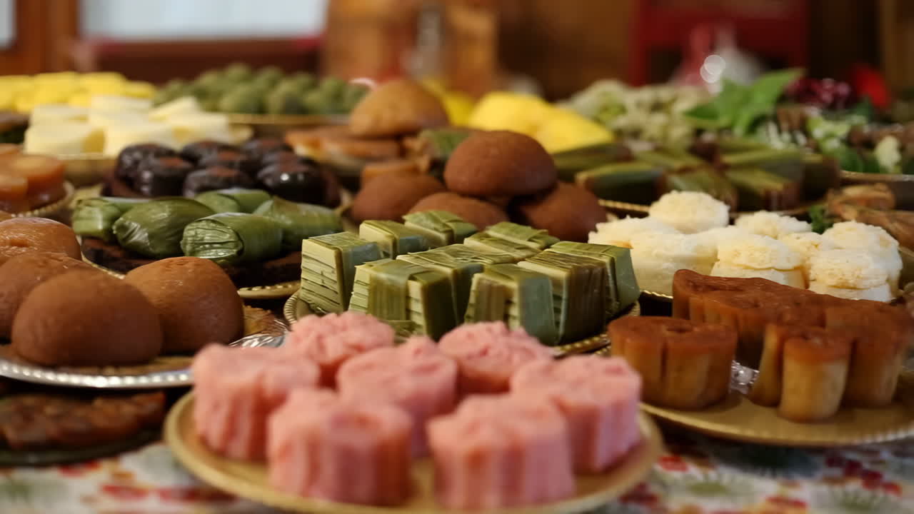 Selection of Kue Traditional Asian Desserts