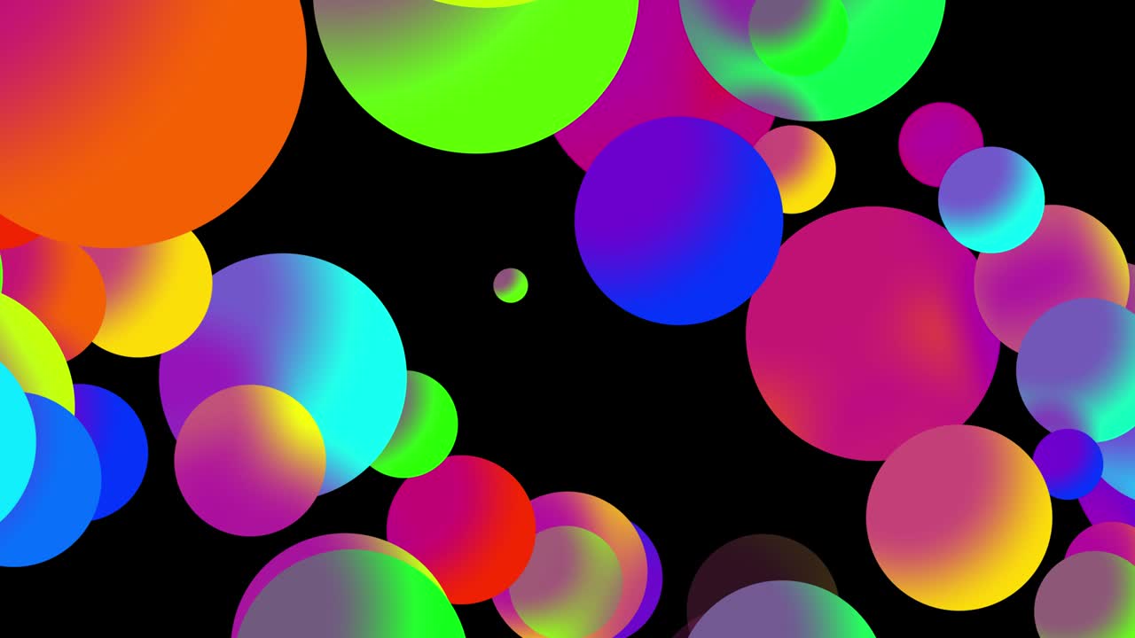 4k bucle fondo abstracto sin costuras con hermosas gotas multicolores en estilo plano 2d se mueven suavemente como burbujas de pintura en líquido. luma mate como canal alfa.