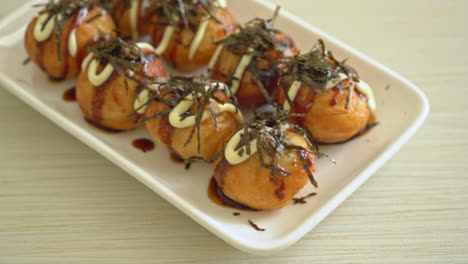 Takoyaki-ball-dumplings-or-Octopus-balls---Japanese-food-style