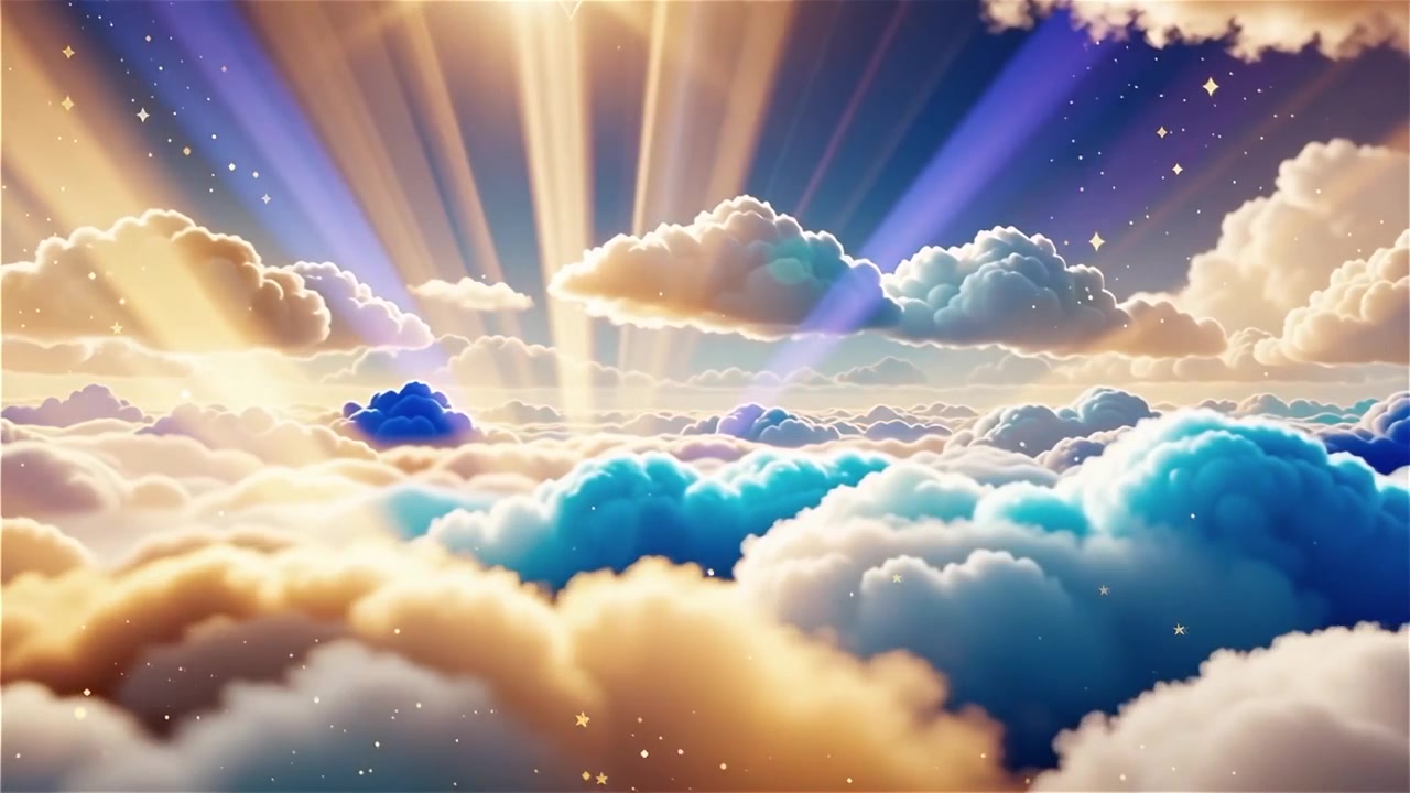 Christian Heavenly Light Worship Background