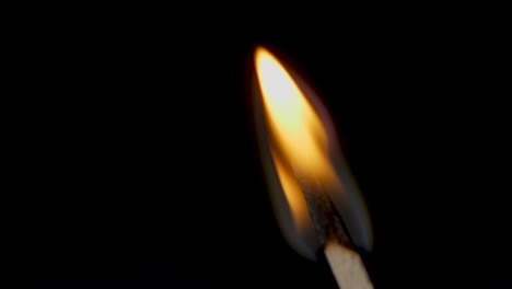 match flame in slow motion macro