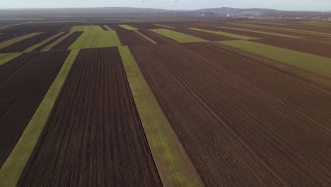 Countryside-Field-Plowed-Before-Sowing-During-Bright-Weather-In-Vrancea,-Romania