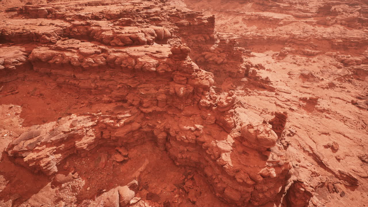 Flyfoto av Grand Canyon i tåke