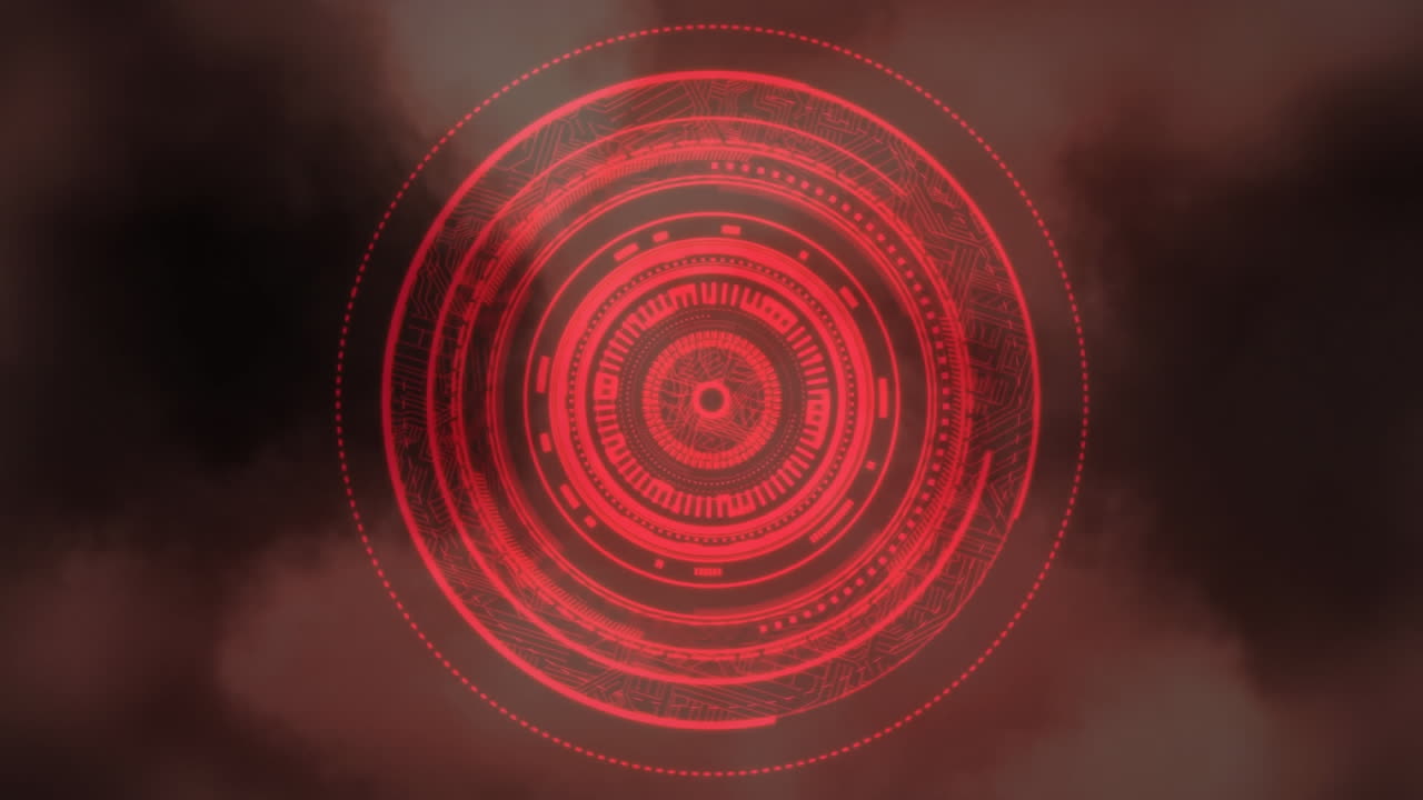 Digital composite of a focusing camera lens