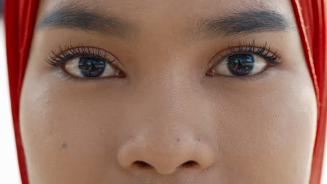 close-up of a person's eyes and nose