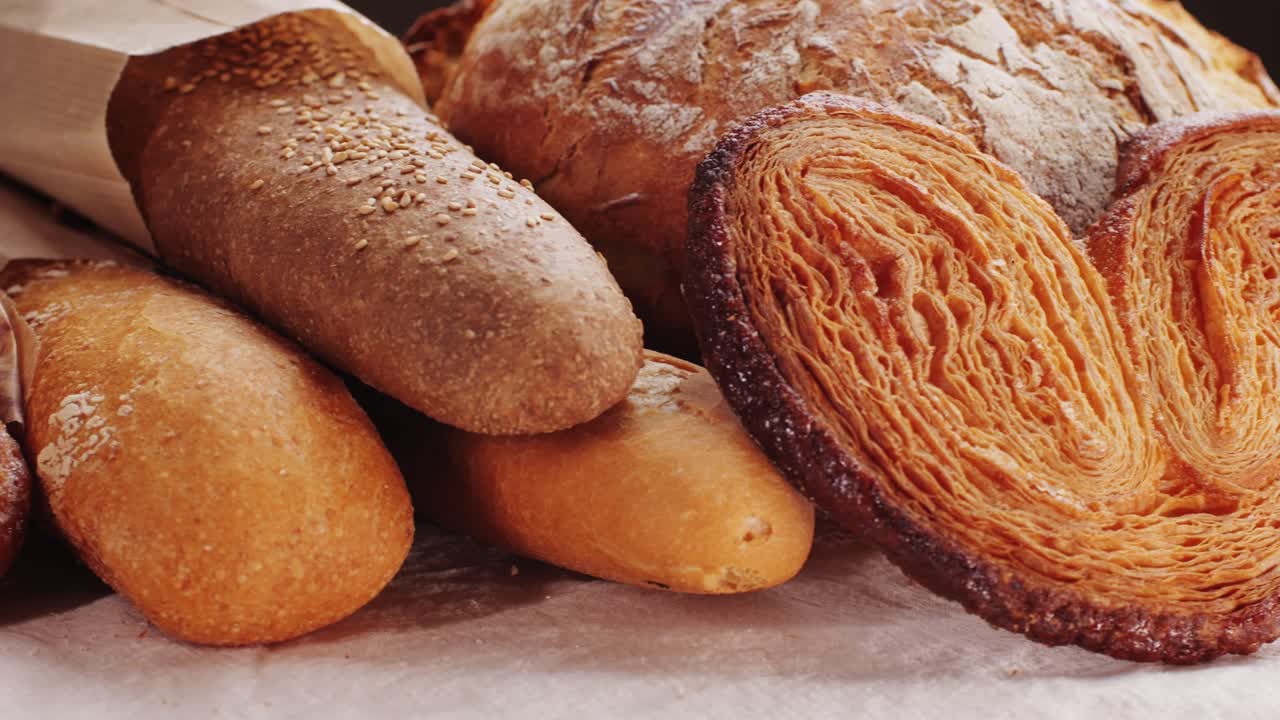 Assortment of Freshly Baked Breads and Pastries