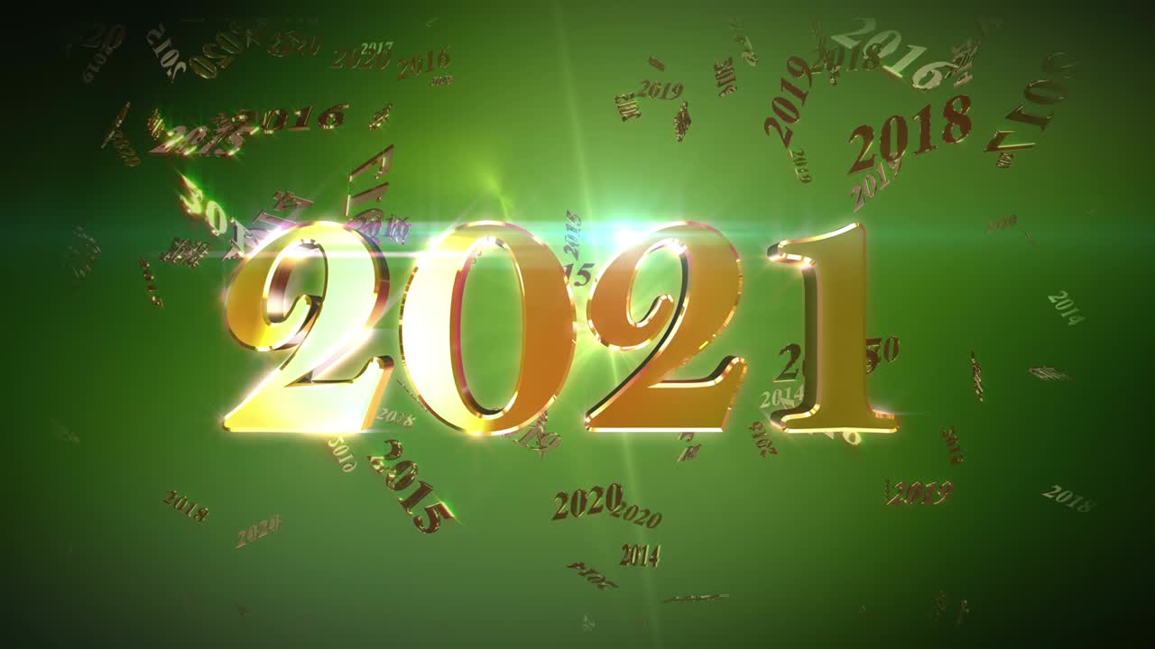 nuevo año 2021 animación de fondo en bucle