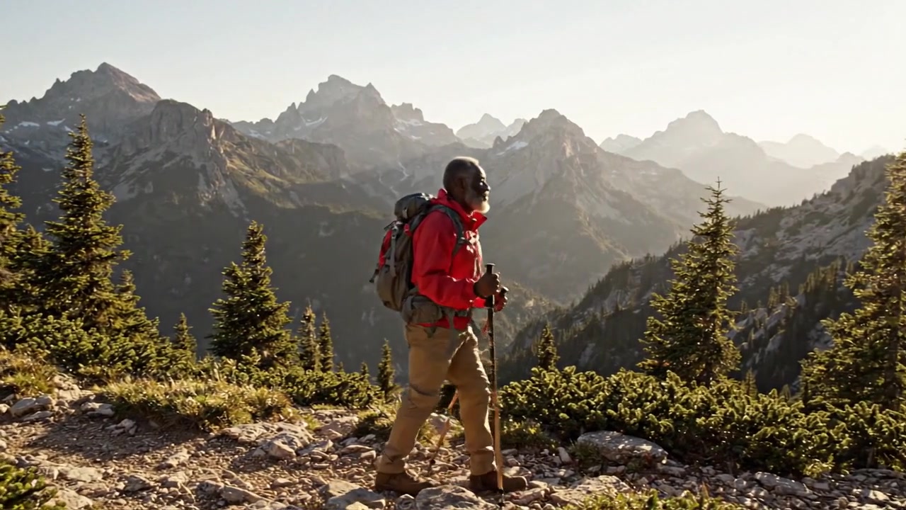 Hikers Exploring Mountain Trails and Alpine Landscapes During Outdoor Adventure