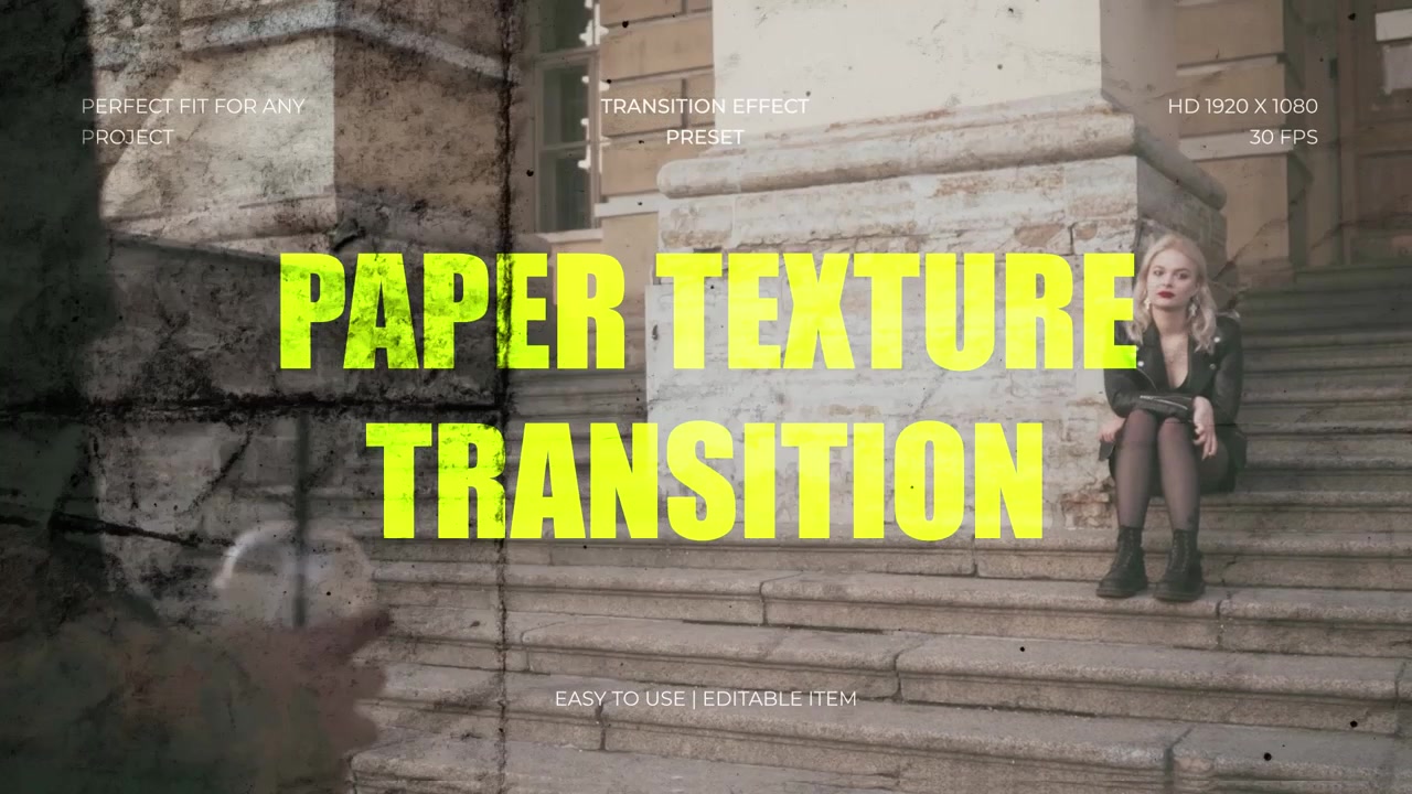 Video Editing Paper Texture Transition Effects Pack