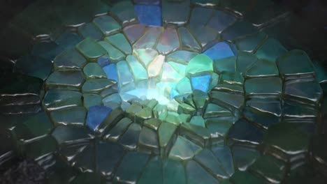 colorful mysterious fantasy shiny stones seamless loop 3d render animation