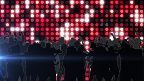 animación de siluetas de personas bailando y disfrutando de la vida nocturna en un club iluminado