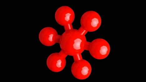 molecule model isolated. looped rotation.