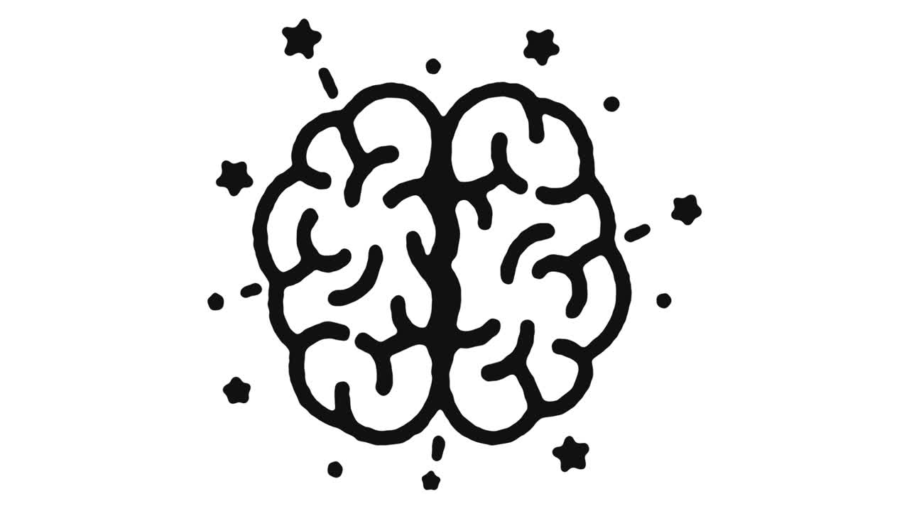 Creative Thinking Icon Animation Footage & Alpha Channel