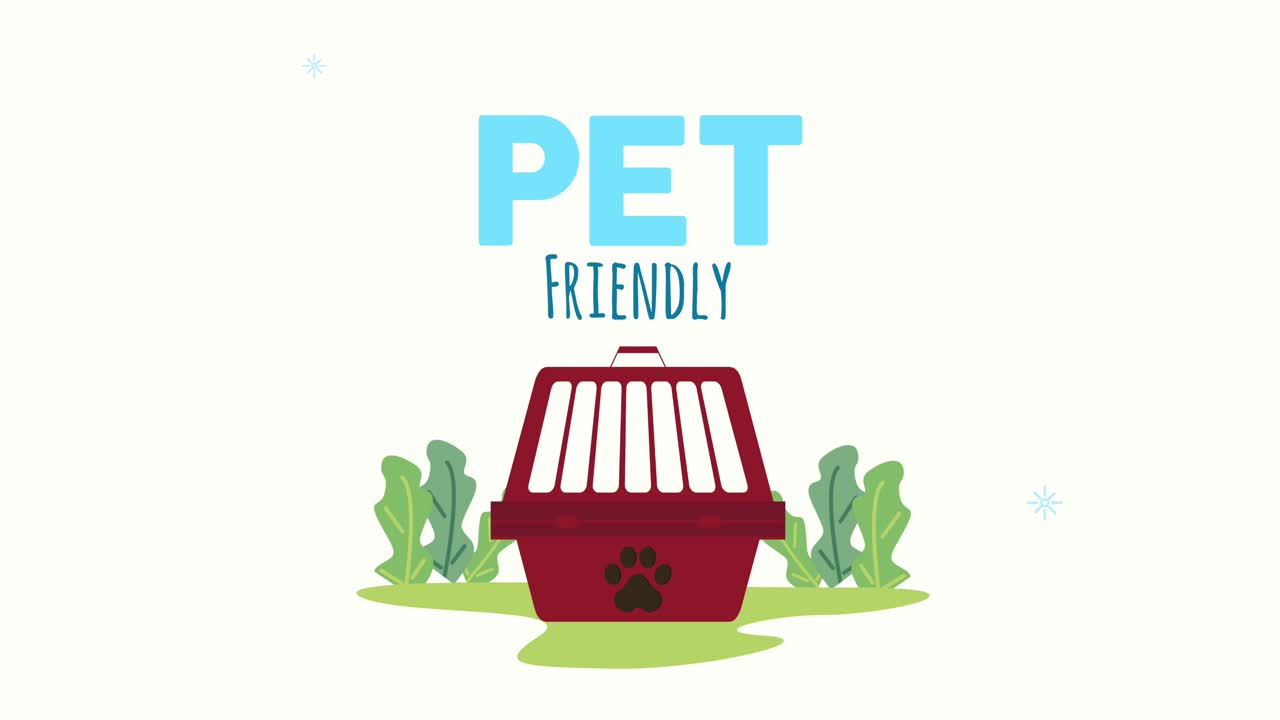 반려동물 친화적 인 글자 및 트랜스포트 박스