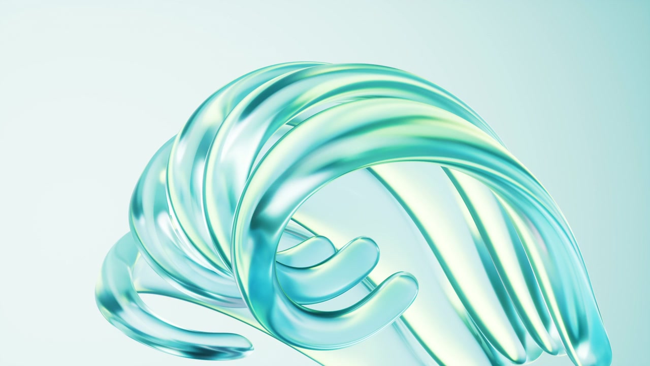Flowing transparent curve lines background, 3d rendering.