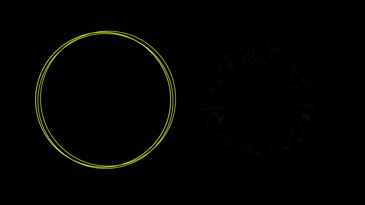 animación digital de formas abstractas coloridas contra un fondo negro