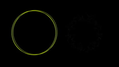 animación digital de formas abstractas coloridas contra un fondo negro