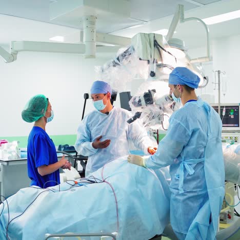 doctor with patient in operation room
