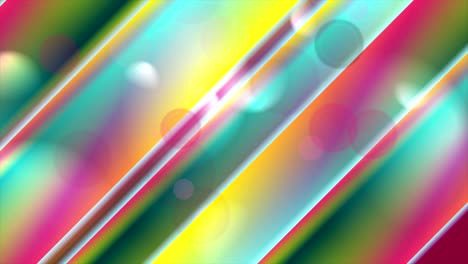 abstract colorful stripes and bokeh video animation