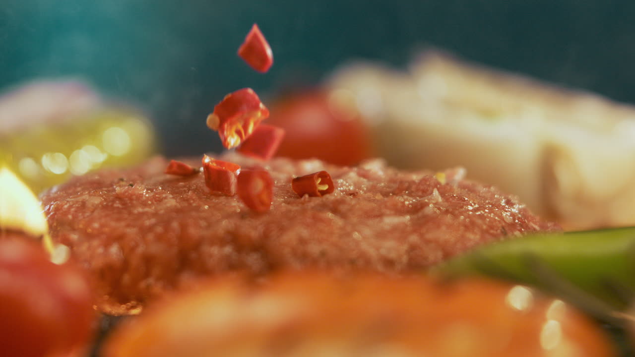 맛있는 햄버거를 준비하고 있습니다.