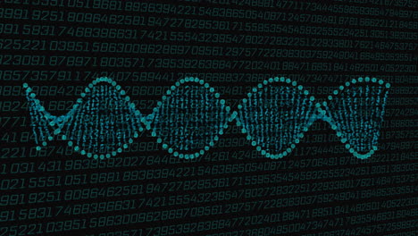 dna strand and binary coding, scientific data processing