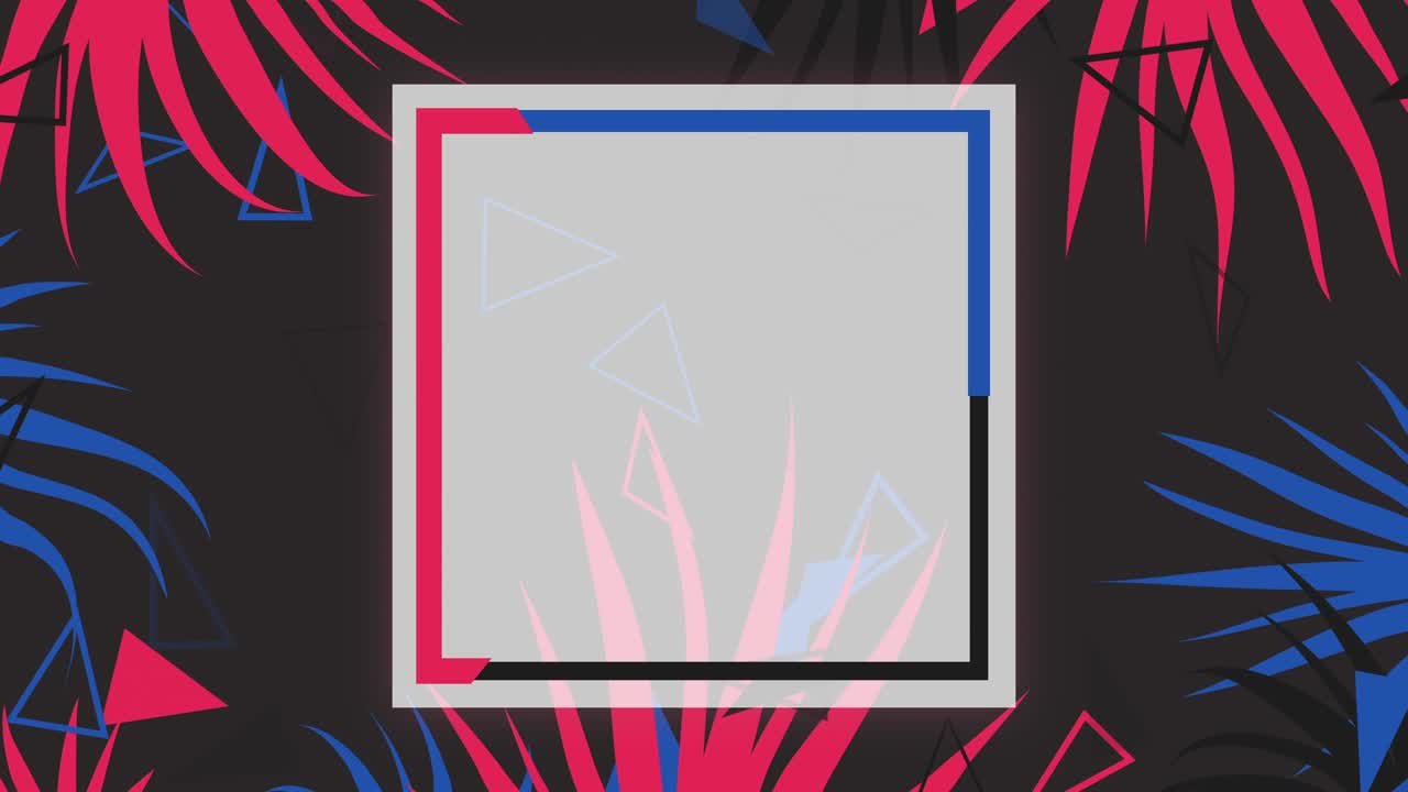 botánicos y triángulos con un espacio de texto [ bucle ]