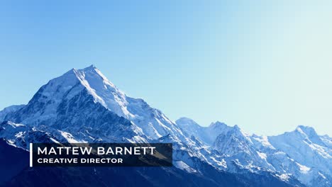 snowy mountain peaks under a clear blue sky