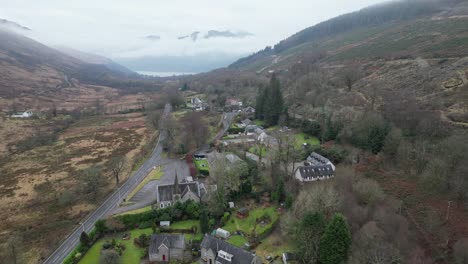 flyover arrochar and tarbet, scottish highlands scenery