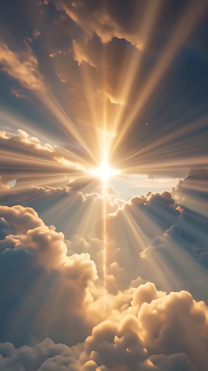 Sfondo per Adorazione 4K: Croce Cristiana e Luce Celeste
