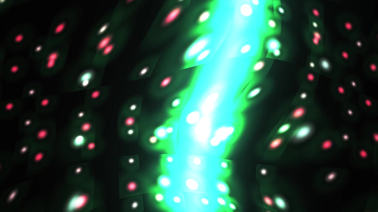 Sfondo digitale dinamico con particelle luminose colorate e raggio di energia