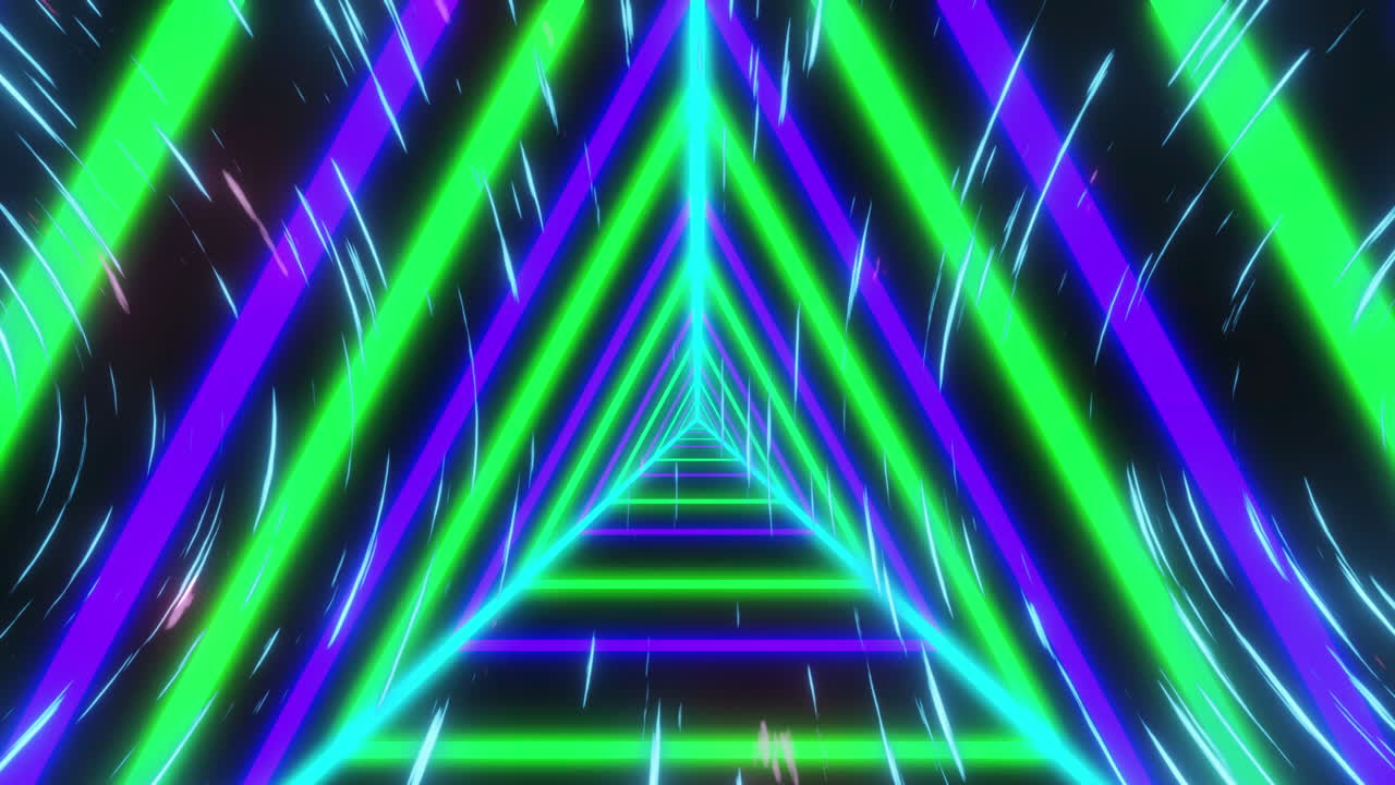 animación de formas en movimiento sobre fondo negro