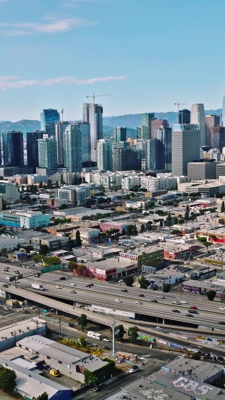 Quartiere finanziario nel centro di Los Angeles, California