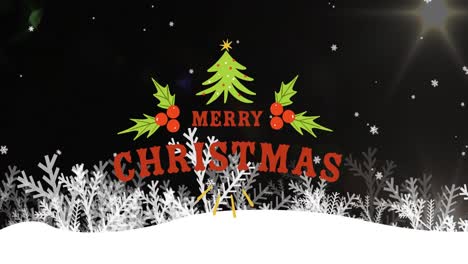 Animation-of-christmas-greetings-text-over-snow-falling-and-christmas-decorations