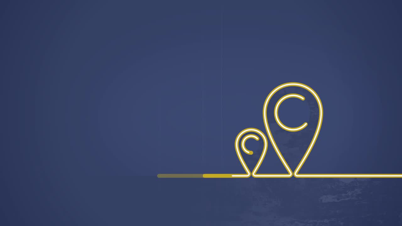 puntos de navegación animación de forma plana