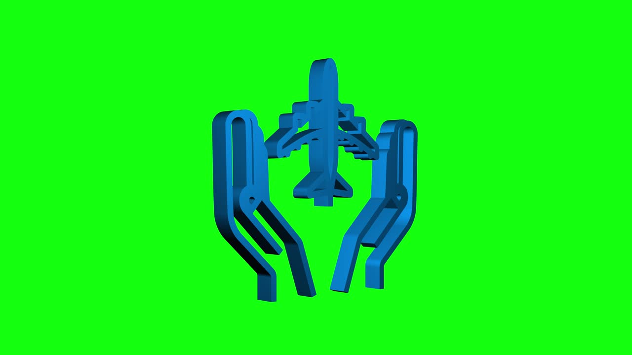 비행기 손 아이콘: 모든 목적을 위해 훌륭한 디자인, 손으로 그려진 종이 비행기, 연속 라인 드로잉, 3d 아이콘, 모션 그래픽