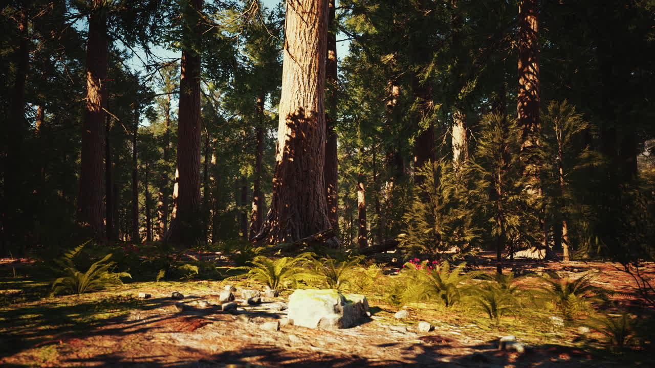 Foresta di Sequoie Giganti del Parco Nazionale di Sequoia nelle Montagne della California