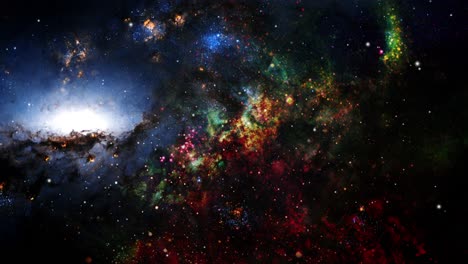 nubes nebulosas flotantes y una galaxia en el universo