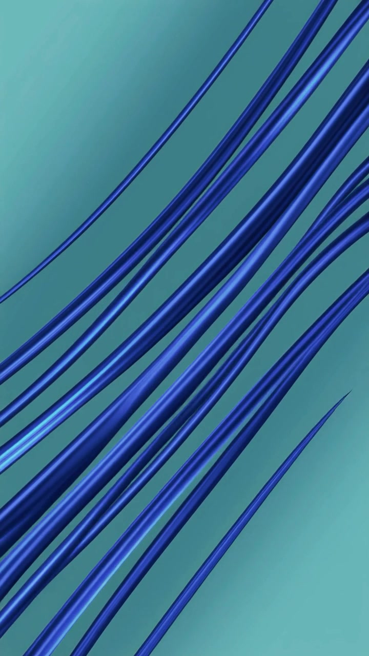 Abstract Blue Flowing Lines on a Teal Background