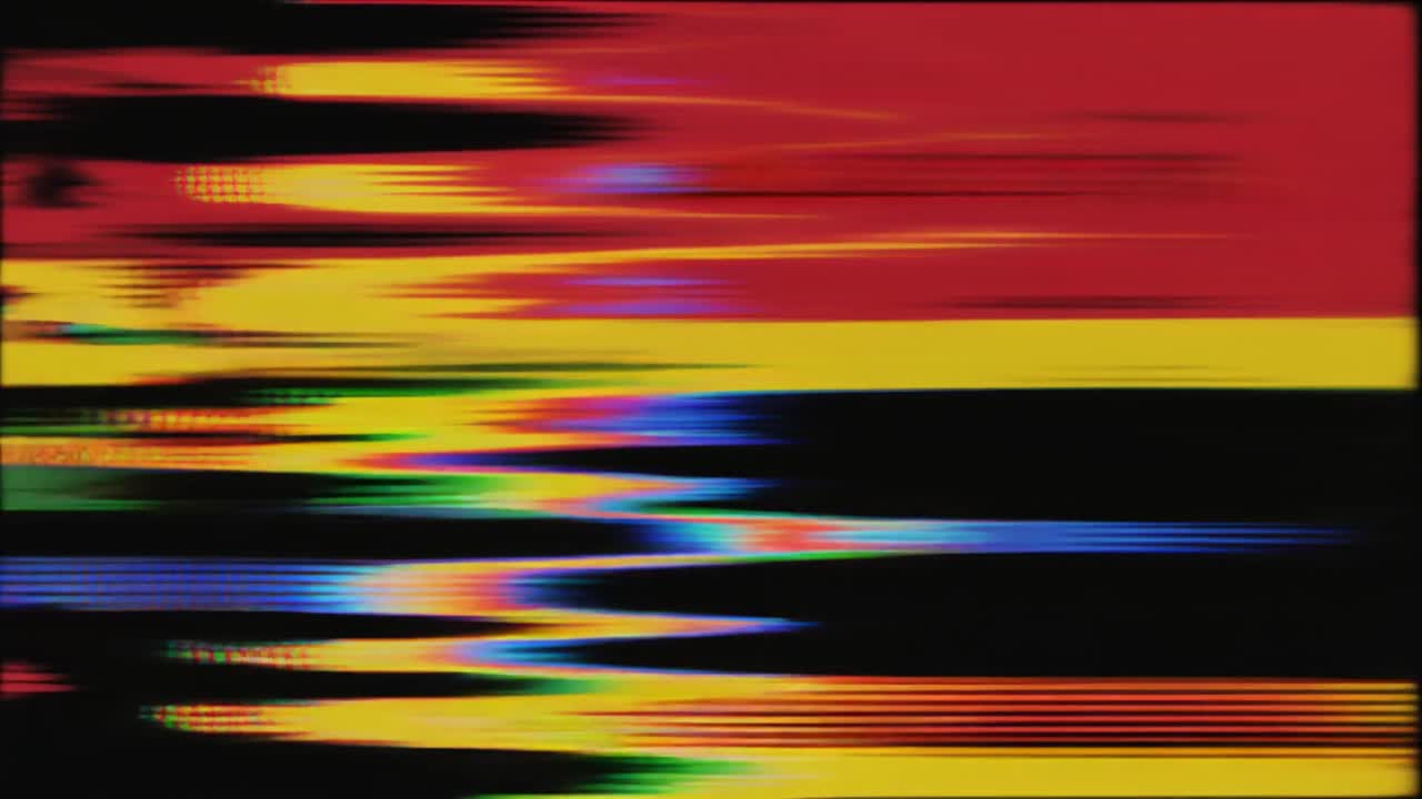 Effetto Glitch Astratto con Colori Vibranti e Rumore