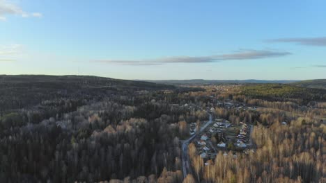 drone landscape view over bongbro, sweden