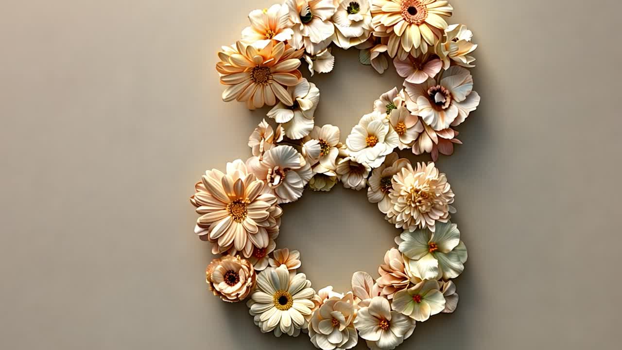 Floral Number Eight for International Women's Day
