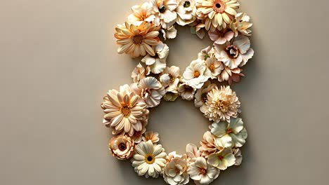 floral number eight for international women's day