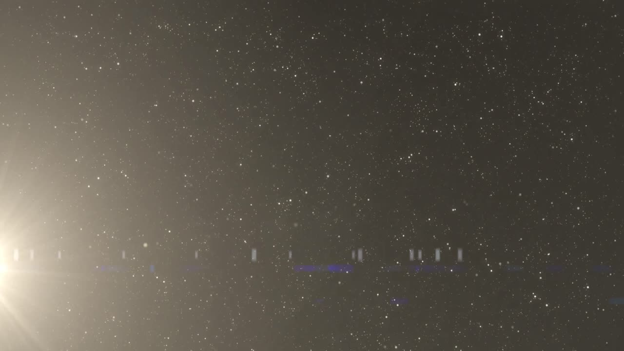 검은 바탕 위의 밝은 반점의 애니메이션