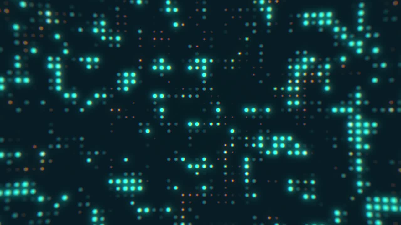 Dynamic Abstract Background with Glowing Teal Dots